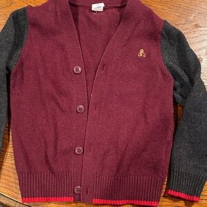 GAP Kids Burgundy and Black Cardigan